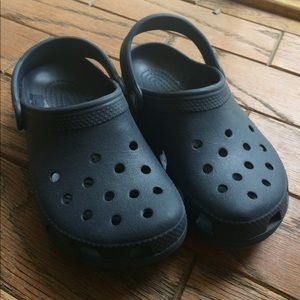 Navy Crocs. Size 12/13.  Little girl or boy.